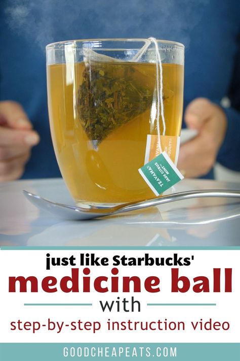 Copycat Starbucks Medicine Ball Tea, Homemade Medicine Ball Tea, Copycat Medicine Ball Tea, Homemade Medicine Ball, Starbucks Medicine Ball Tea Recipe, Medicine Ball Tea Starbucks, Copycat Medicine Ball, Medicine Ball Recipe, Starbucks Medicine Ball Tea