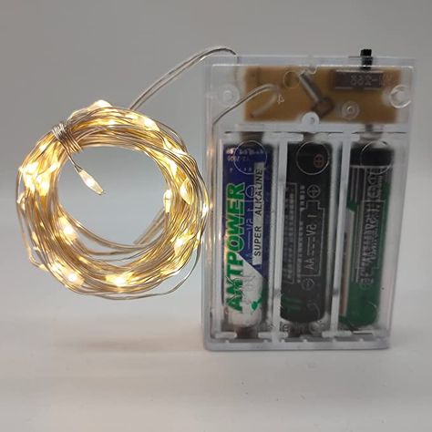 Kangheshun Timer Led String Fairy Light,2 Pack Battery Powered Silver Wire Starry Lights,Battery Operated Lights for Bedroom,Christmas,Parties,Wedding,Christmas Gift Decoration(5m/16ft Warm White) - - Amazon.com Christmas Gift Decor, Tiny Fairy, Starry Lights, Bedroom Christmas, Christmas Wedding Gifts, Diy Bedroom, Battery Operated Lights, Fairy Light, Christmas Gift Decorations