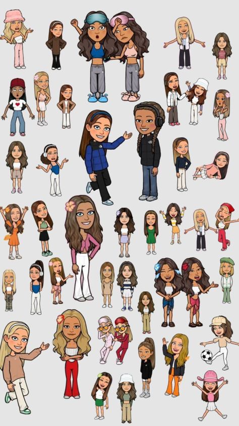 #preppy #outfitinspo Cute Bitmoji Outfits Summer, Fall Bitmoji Outfits, Pretty Bitmoji Ideas, Bitmoji Outfits Baddie, Snapchat Best Friends, Cute Snapchat Bitmoji Ideas, Snapchat Avatar, Preppy Inspiration, Sleepover Things To Do