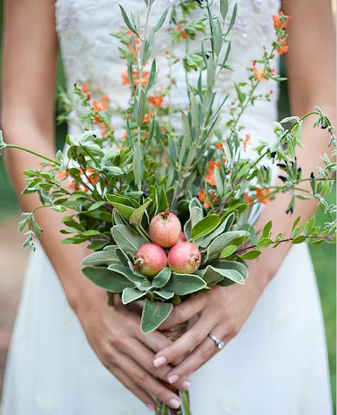 Fruit Bouquet Diy, Herb Wedding, Herb Bouquet, Fruit Bouquet, Flower Crown Bride, Wedding Toasts, Bridal Musings, Whimsical Wonderland Weddings, Diy Bouquet