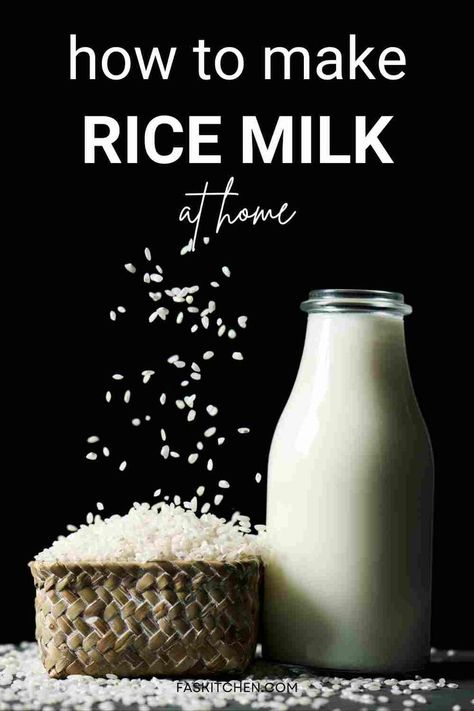 A Pinterest pin showcasing a guide to Rice Milk, highlighting nutrition, benefits, usage tips, and storage. A must-read for those exploring the world of dairy-free alternatives. 🌾🥛 #RiceMilk #DairyFreeLiving #HealthyChoices Rice Milk Recipe, Milk Substitute, Ice Cream Making, Homemade Almond Milk, Vegan Milk, Rice Milk, Dairy Free Milk, Vegetable Drinks, Nut Milk