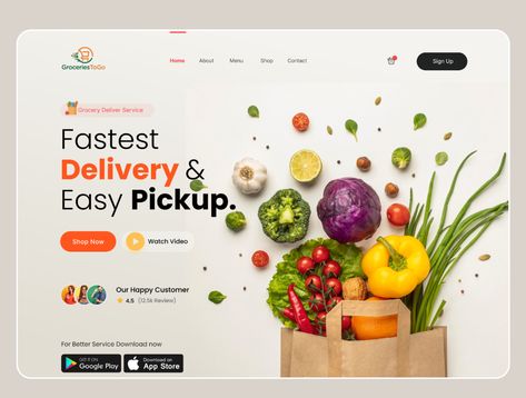 Fruits Website Design, Vegetable Website Design, Food Ecommerce Web Design, Grocery Website, Food Delivery Website, Fruits And Vegetables Website Design, Organic Food Shop, Web Trends, Organic Groceries