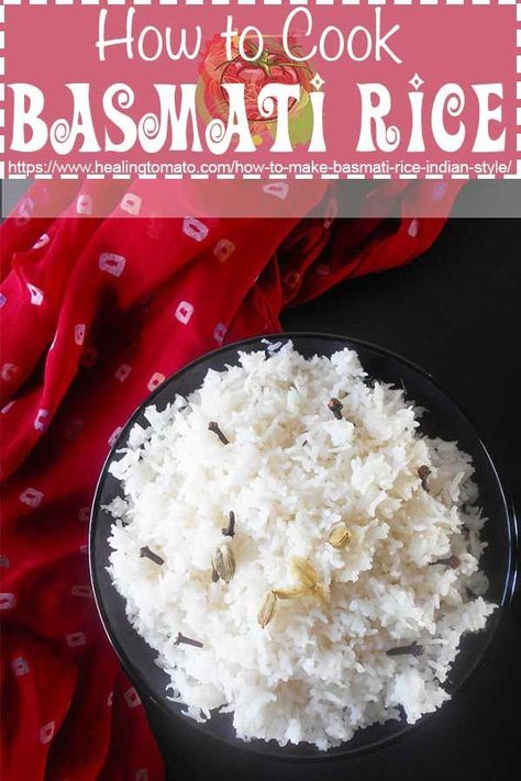 How to cook basmati rice restaurant style and without cooker.  #healingtomato #basmatirice #howtocookbasmatirice #howtocookrice #howto #indianbasmatirice Cooking Basmati Rice, Vegetarian Comfort Food, Diy Easy Recipes, Easy Rice Recipes, Vegan Comfort Food, Classic Kitchen, How To Cook Rice, Sticky Rice, Basmati Rice