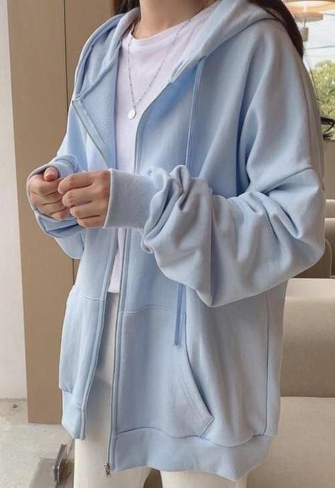 Blue Hoodie Outfit, Hoddies Outfits, Korean Casual Outfits, Tomboy Style Outfits, Easy Trendy Outfits, Tomboy Fashion, Really Cute Outfits, Girls Fashion Clothes, Teenage Fashion Outfits