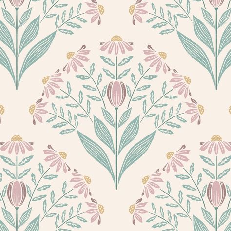 I'm still making a lot of random wallpaper designs this month and enjoying creating one-off prints! I'm itching to create a new collection soon, though, and I can't wait to do that. I have a lot of ideas swimming around in my brain! 😍 This has such an unusual color palette for my work, but I think it's fun to try something new every once in a while. Which version do you like best? I love the multicolored one, but I generally do prefer more colors. Wallpaper mockup by my dear @gabrieladachin 🩵... Wallpaper Mockup, Textile Pattern Design Fashion, Tulip Drawing, Surface Pattern Design Inspiration, Colors Wallpaper, Random Wallpaper, Scallop Pattern, Pattern Design Inspiration, Print Design Art