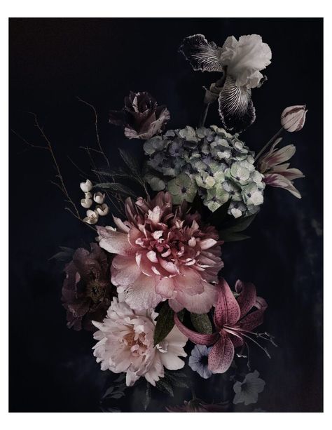 Vintage Flower Bouquet, Revolution Art, Gothic Flowers, Dark Flowers, Beautiful Bouquet Of Flowers, Fruit Art, Dark Floral, Arte Floral, Flower Pictures