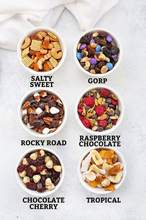 DIY Trail Mix Bar - Make a week of healthy snacks in no time with these yummy trail mix ideas! Try our favorite flavor combinations or create your own. Gluten free, vegan, paleo, and Whole30 options! // Paleo snack // Trail Mix // Gluten free snack // Vegan snack #trailmix #glutenfree #vegan #paleo #snack #healthysnack Trail Mix Gluten Free, Different Trail Mixes, Dairy Free Trail Mix Recipes, Trail Mix Seasoning, Trail Mix No Raisins, Almond Trail Mix Recipes, Trail Mix Recipes Nut Free, Fun Trail Mix Recipes, Trail Mix Recipes Sweet And Salty