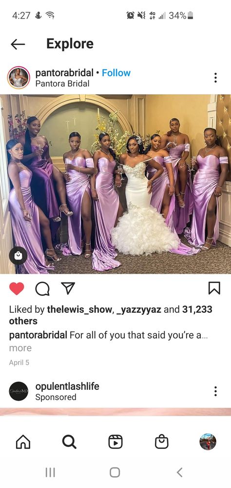 Black Woman Bridesmaid Dresses, Wedding Color Schemes Purple, Black People Weddings, Lavender Bridesmaid, Lavender Bridesmaid Dresses, Lilac Bridesmaid Dresses, Girls Bridesmaid Dresses, Purple Bridesmaid, Violet Pastel