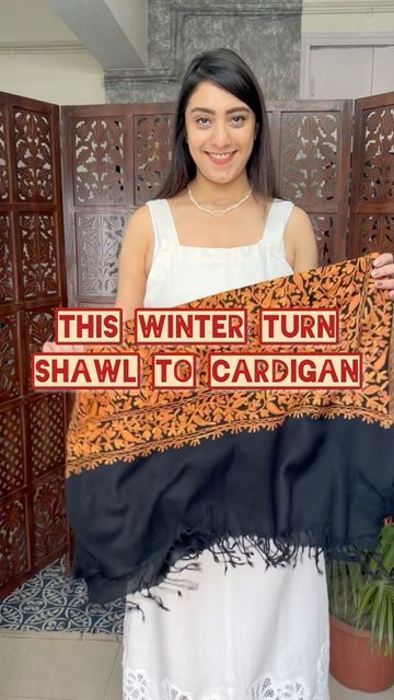 Meghna Singh 🧿 on Instagram: "Save this Hack for your next look this winters and follow for more such hacks and tips . 😊 We all have many old shawls lying around which we find outdated to use .. So why not make it interesting by pairing it with Dresses or even with Jeans .. #winterhacks #shawlhack #winterdrapegoals #fashionhacks #stylehack #styleblogger #styleinspiration #stylegoals #styleinfluencer #winterwear #winterstyle #winteroutfits #winterinspiration #outfitideas #outfitlook" Shawl With Jeans Outfit, How To Style Shawl With Jeans, How To Wear Pashmina, Winter Saree, Saree Styling, Hacks And Tips, Winter Suit, Aesthetic Videos For Edits Love, Influencers Fashion