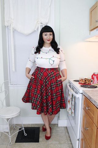 Open Outfit Link 117760 Modern Vintage Clothes, Pinup Christmas, Modcloth Style, Modcloth Style Gallery, Pin Up Girl Vintage, Pin Up Models, Indie Style, Winter Outfit Inspiration, Rockabilly Fashion