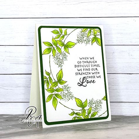 Strength With Those We Love Card: Sincere Sentiments | Stampendous Creative Tutorials, Stamping Techniques, Colored Pencil, Love Cards, Sympathy Cards, Diy Cards, Our Love, Stamp Set, Card Design