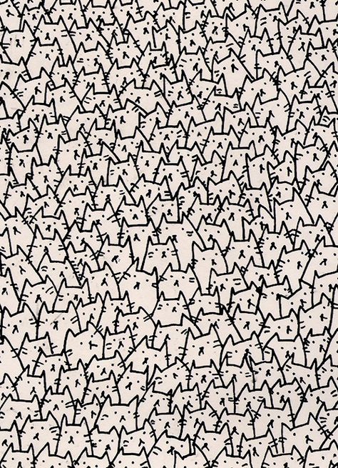 kitten pattern - omg so many cats - anerable, but #badphonewallpaper (too busy) A Lot Of Cats, Cat Shower Curtain, Cat Rug, Cat Throw Pillow, Lots Of Cats, Cats Iphone, Cat Art Print, Pretty Patterns, Cat Print