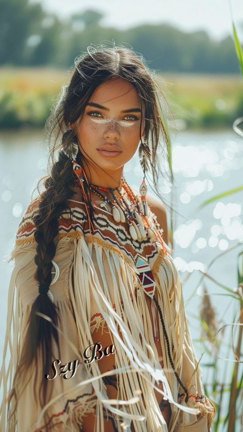 Indian Headress, Native American Hair, Wwii Women, American Indian Girl, Native American Paintings, Women Around The World, Hair Shows, Warrior Princess, Island Girl