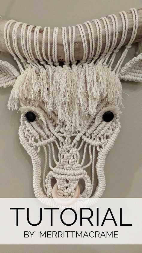 Macrame Cow Pattern Macrame Giraffe Tutorial, Animal Macrame Tutorial, Macrame Highland Cow Diy, Paw Print Macrame, Cow Macrame Wall Hanging, Macrame Bull Skull, Macrame Arrow Pattern, Macrame Cow Tutorial, Macrame Tutorial Wall Hanging