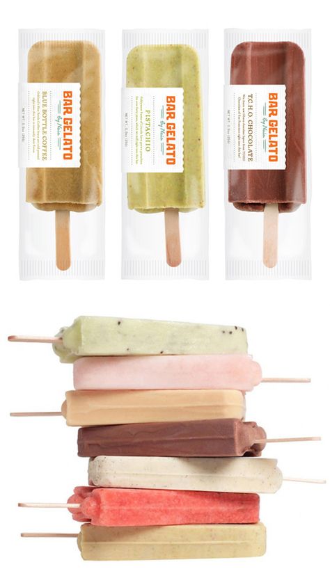 Artisan Popsicles, Gelato Packaging, Popsicles Packaging, Gelato Bar, Ice Popsicle, Ice Cream Business, Ice Cream Packaging, Gelato Shop, Jar Packaging