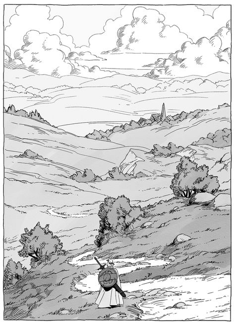 Background Drawing Ideas, Composition Reference, Draw Landscape, Draw Nature, Drawing Still Life, Environment Sketch, Magical Sky, Floating Islands, Fun Characters