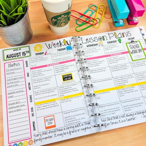 Join the One Stop Teacher Planner Club! Teacher Stuff Elementary, Teacher Planner Printables Free, Teacher Planner Ideas, Teacher Plan, Choir Classroom, Best Teacher Planner, Teacher Binder Organization, Teacher Planner Templates, Teacher Lesson Planner