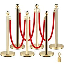 Wedding Exhibition, Crowd Control, Red Rope, Velvet, Stainless Steel, Red, Gold