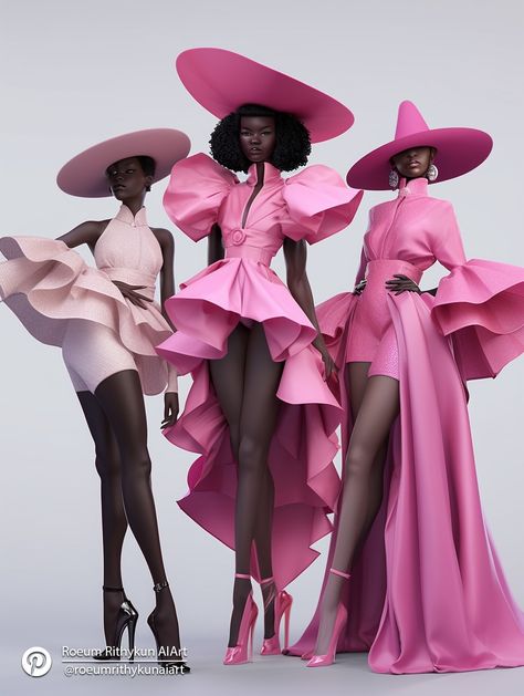 Style Roots Combination, Most Beautiful Dresses In The World, Pink Dress Costume, Drag Costume, Drag Dresses, Drag Fashion, Barbie Fashion Sketches, Barbie Dress Fashion, 3 Women