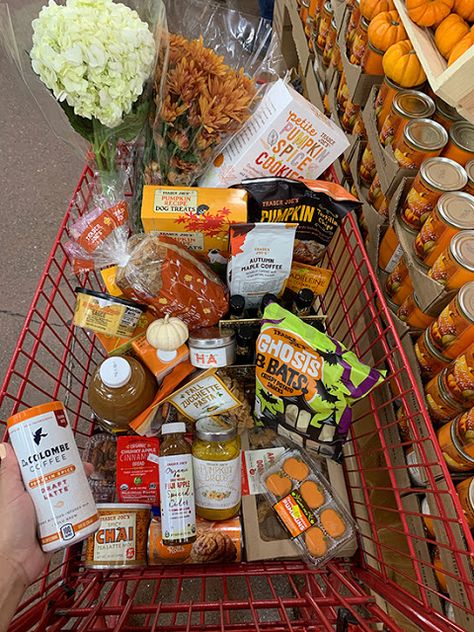 Halloween Trader Joes, Trader Joe’s Halloween, Trader Joe’s Grocery Haul, Fall Trader Joes Recipes, Trader Joes Fall 2023, Fall Trader Joe’s, Fall Night In, Trader Joe’s Haul, Fall Shopping Aesthetic