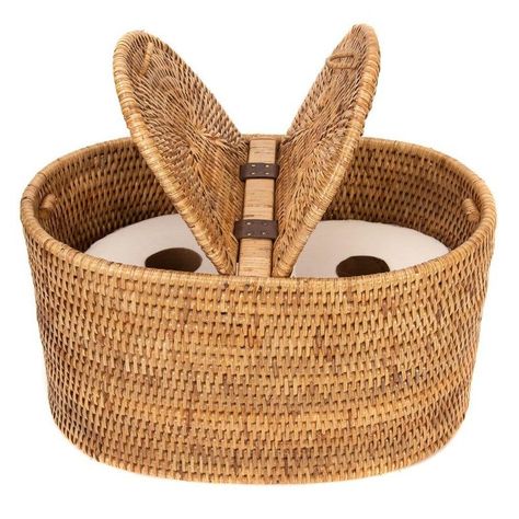 Artifacts Rattan Oval Double Tissue Roll Box in Honey Brown Tissue Roll Holder, Wood Toilet Paper Holder, Roll Storage, Toilet Paper Roll Holder, Honey Brown, Home Building Design, Roll Holder, Hampshire, Accent Pieces