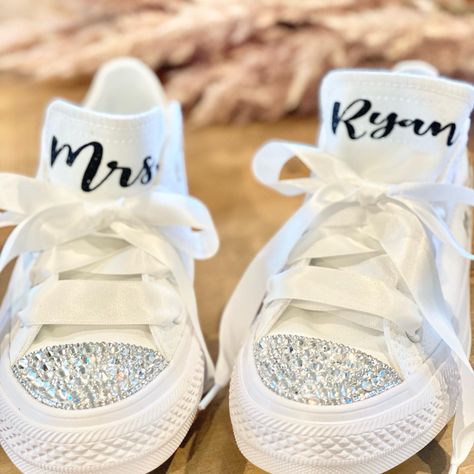 Say ‘I Do’ in sneakers that are as unique as your love story✨ #customconverse#weddingshoes#bridalcomfort#wedding #weddingday #weddingshoes #weddingbusiness #weddinginspiration #weddingideas #weddingconverse #gift #giftideas #weddinggift #etsy #ersysuccess #etsyshop #etsyseller #etsyfinds #smallbusiness #smallbusinessowner #shopsmall#weddingdetails #bridal #brideshoes Wedding Converse, Custom Converse, Wedding Business, Bride Shoes, Etsy Finds, Love Story, Wedding Gifts, Wedding Inspiration, Etsy Seller