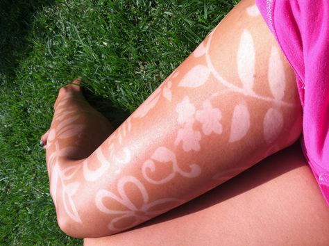 Summer Sunscreen Tattoo, Tan Line Tattoo, Sunburn Tattoo, Suntan Tattoo, Tan Ideas, Sunscreen Tattoo, Small Beach Tattoos, Beach Goth, Tanning Tattoos