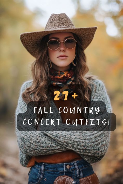 Heading to a country concert this fall? 🎸🍁 Click to explore 27 outfits that capture the perfect blend of comfort and style. #CountryConcert #FallOutfits #ConcertStyle #AutumnFashion #MusicLovers Charlie Horse Hats Outfit Fall, How To Wear A Concho Belt, Gruene Hall Outfit, Fall Outfits With Boots Country, Country Couture Outfit, Shein Country Concert Outfit, November Country Concert Outfit, Winter Country Music Concert Outfit, Country Concert Outfit Sneakers