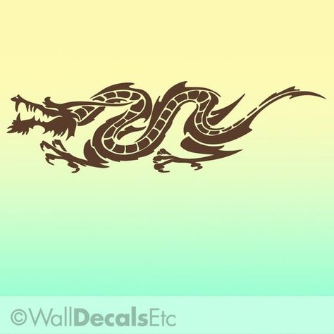 Dragon Wall, Year Of The Dragon, Chinese Dragon, Dragon Tattoo, Vinyl Wall Decals, Vinyl Wall, Wall Decal, Art Inspo, Wall Decals