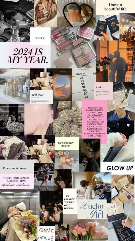 2024 Vision Board Ideas Examples, Vision Board Examples Inspiration, Create Vision Board, Breakdown Quotes, Vision Board Ideas Examples, Baddie Wallpaper, Vision Board Themes, Vision Board Collage, Vision Board Examples