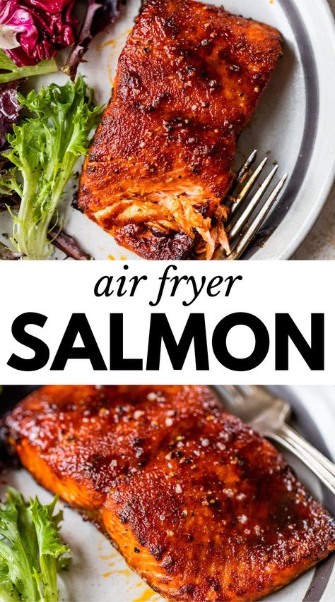 Seasoning For Salmon Air Fryer, Easy Air Fried Salmon, Smoked Salmon In Air Fryer, Oven Air Fryer Salmon, Season Salmon Air Fryer, Salmon Air Frier Recipes, Air Fruer Salmon, Salomon Air Fryer, Air Fryer Salmon Crispy