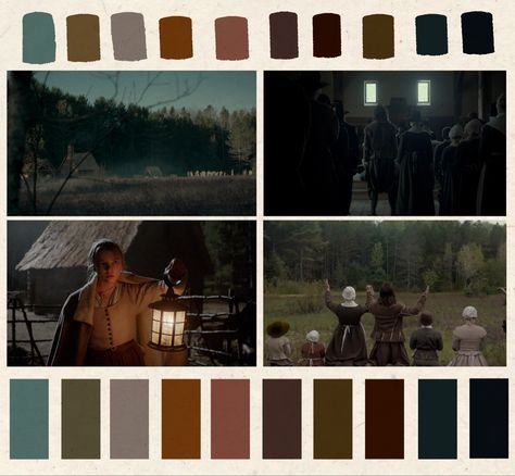 Muted dark natural color palette for the New England horror drama The Witch #newengland #witch #witchcraft #horror #annataylorjoy #cinematography #a24 #color #colour #colorpalette #aesthetic The Witch 2015, The Witch Movie, Movie Color Palette, Natural Color Palette, Nature Color Palette, Film Studies, Personal Image, Witch Aesthetic, Aesthetic Colors