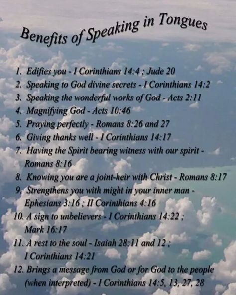 The Benefits of speaking in Tongues Speaking In Tongues Quotes, How To Speak In Tongues, Praying In Tongues, Speak In Tongues, Speaking In Tongues, Prayer And Fasting, Bible Study Lessons, Pentecost, Bible Teachings