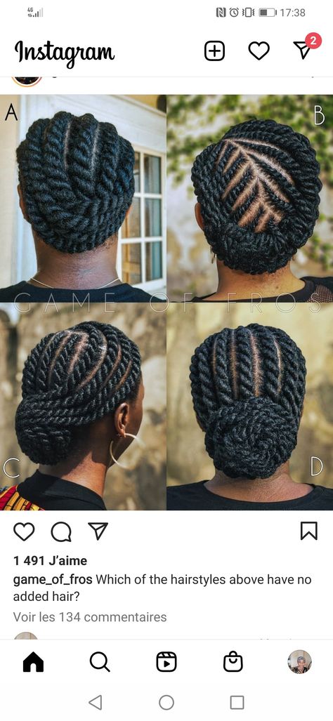 Big Flat Twist Hairstyles, Braided Low Bun Hairstyles Black Women, 2 Strand Twist Styles Natural Updo, Two Strand Flat Twist Styles, Two Stand Flat Twist Natural Hair, Comb Twist Hairstyles Natural Hair, Flat Twist Updo Bun, Two Strand Twist Updo Natural Hair, Cornrows Updo Bun