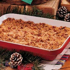 Sweet Potato Puff - perfect side-dish for those big holiday meals! Sweet Potato Puffs Recipe, Sweet Potato Casserole Recipes, Potato Casserole Recipes, Sweet Potato Crunch, Baked Sweet Potato Casserole, Sweet Potato Dishes, Sweet Potato Recipes Baked, Potato Puffs, Christmas Side