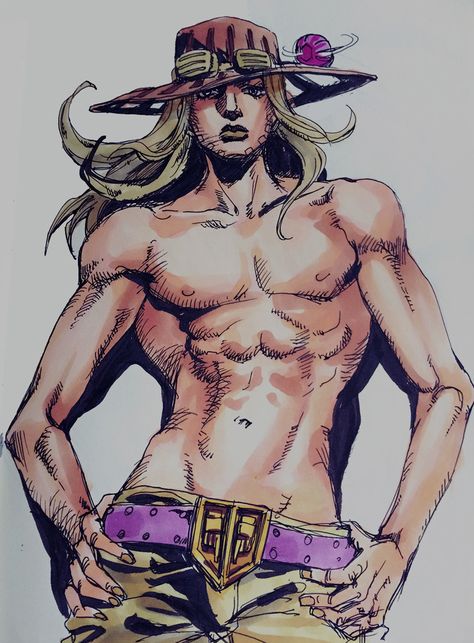 Concept Art Poses Reference, Jojo Characters, Gyro Zeppeli, Jojo Fashion, Jojo Jojo, Jojos Bizarre Adventure Jotaro, Jojo Art, Jojo's Adventure, Tweek Y Craig