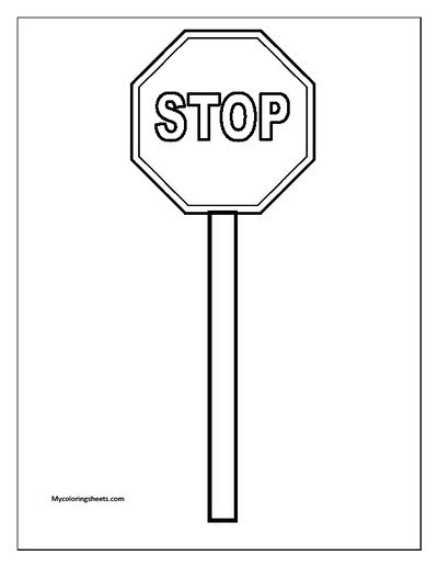 Stop Sign Tattoo, Stop Sign Drawing, Street Sign Drawing, Forest Sketch, Coloring Images, Directional Signs, Stop Sign, Street Signs, Coloring Pictures