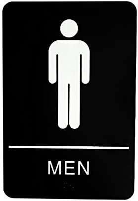 Amazon.com : Mens Restroom ADA Braille Sign with 3m tape : Office Products Mens Restroom, Restroom Signage Design, Men Women Toilet Signs, Washroom Signage Creative, Restroom Signage, Mens Restroom Sign, Bathroom Signage, Unisex Toilet Sign, Comfort Room