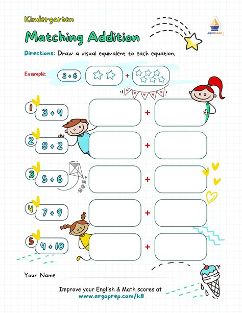 This delicious worksheet is the perfect introduction to addition. Kindergarteners will love it! They’ll read the numerical equation, then draw the equivalent to each number. There are five problems – perfect for beginners to get their feet wet in the world of pre-addition! Change Email, Free Printable Math Worksheets, Free Math Worksheets, Printable Math Worksheets, Free Math, Ice Cream Party, Math Worksheets, Printable Worksheets, Free Books