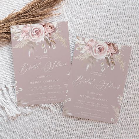 Dusty Rose & Blush Boho Flowers Bridal Shower Invitation Template $2.95 by Nicheandnest Jessica Anderson, Best Wedding Invitations, Bridal Shower Invitations Templates, Invitations Ideas, Boho Flowers, Rose Blush, Fun Wedding Invitations, Pink Invitations, Blush Roses