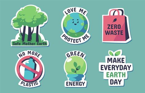 Earth Day Stickers, Recycling Campaign, Surrealism Drawing, Sticker Inspiration, Scrapbook Themes, Clothing Exchange, Holiday Homework, World Thinking Day, Day Stickers