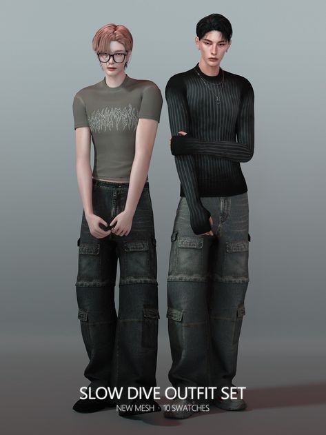 Slow Dive Outfit Set | Patreon Sim4 Cc Male Clothing, Sims Male Outfits, The Sims 4 Men Cc Clothes, Sims 4 Custom Content Clothing Male, Sims Mods Male, Sim4 Male Clothing, Male Outfits Sims 4, Sims Cc Man Clothes, Man Clothes Sims 4 Cc