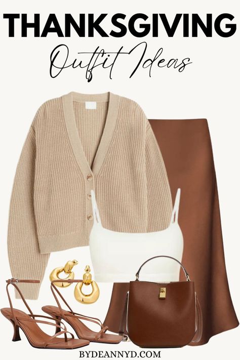 thanksgiving outfits women Silk Skirt Thanksgiving Outfit, Friendsgiving Outfit Ideas 2024, Florida Thanksgiving Outfit, Thanksgiving Outfit 2023, Thanksgiving Dinner Outfit Women, Friendsgiving Outfits, Comfy Thanksgiving Outfit, Friendsgiving Outfit Ideas, What To Wear For Thanksgiving