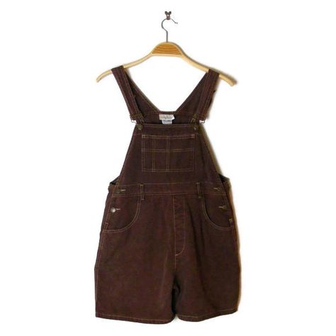 90s Brown Denim Short Overalls Sz m - l ($38) ❤ liked on Polyvore featuring jumpsuits, rompers, shorts, overalls, bottoms, dresses, vintage denim overalls, brown overalls, denim rompers and denim overalls Brown Overalls, Denim Short Overalls, Womens Denim Overalls, Shorts Overalls, Overalls Denim, Overalls Vintage, Vintage Overalls, Leotard Tops, Brown Denim