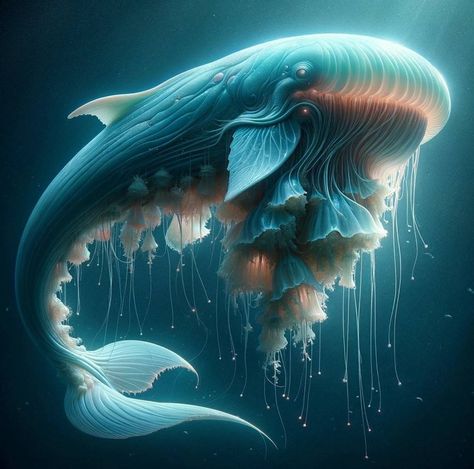 Fantasy Ocean Creatures Art, Sea Fantasy Creature, Sea Monster Fantasy Art, Fantasy Water Animals, Sea Creatures Fantasy Art, Fantasy Water Creatures, Fantasy Sea Creatures, Mutated Animals, Ocean Creatures Art