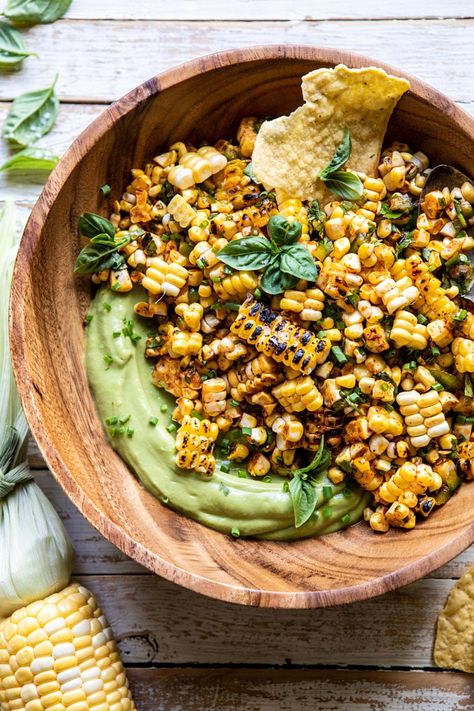 Grilled Street Corn Salad with Avocado Mayo | halfbakedharvest.com #corn #salad #easyrecipes #summer Grilled Street Corn, Corn Salad With Avocado, Avocado Mayo, Street Corn Salad, Avocado Dessert, Salad With Avocado, Salad Pasta, Street Corn, Corn Salad