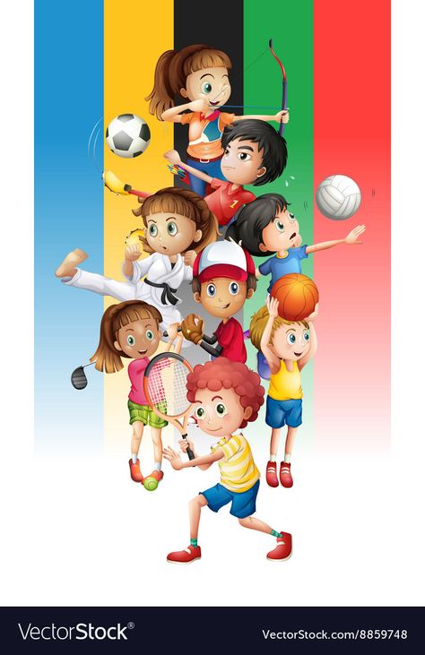 Sports Day Banner, Sports Day Poster, Sports Vector, Olympic Theme, Sports Players, Sports Meet, Sports Poster, Sport Poster Design, Sport Illustration