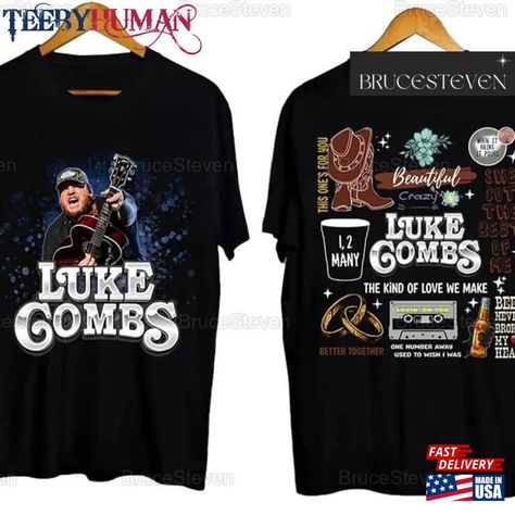 Luke Combs World Tour Shirt Country Music 2024 Classic Hoodie Check more at https://teebyhuman.com/product/luke-combs-world-tour-shirt-country-music-2024-classic-hoodie/ World Tour Shirt, Luke Combs, Trending Music, Tour Shirt, Colour List, World Tour, Country Music, Are You The One, Knit Jersey