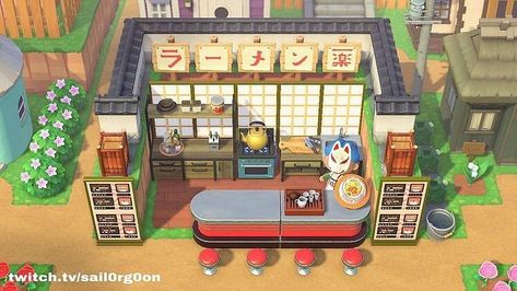 Punchy & Bob’s Show on Instagram: “This is so creative! Tiny restaurants! #acnh #acnhpattern #acnhdesigns #acnhpatterns #acnhtrade #acnhmemes #acnhcommunity #acnhfashion…” Ichiraku Ramen, Animal Crossing 3ds, Animals Crossing, Ac New Leaf, Animal Crossing Guide, Animal Crossing Qr Codes Clothes, Animal Crossing Wild World, Qr Codes Animal Crossing, Animal Crossing Villagers