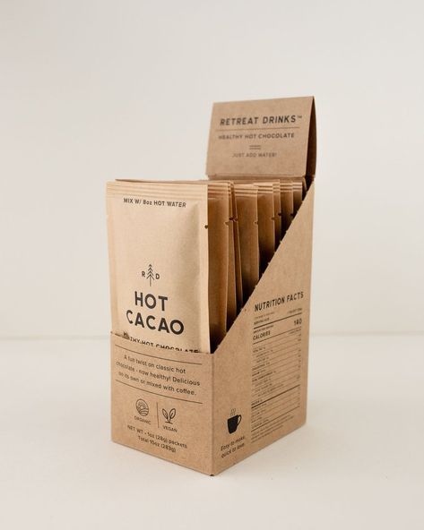 Hot Chocolate Packets, Hot Cacao, Classic Hot Chocolate, Healthy Hot Chocolate, Tea Packaging Design, Cup Of Hot Chocolate, Hot Chocolate Drinks, Fresh Coconut, Chocolate Powder